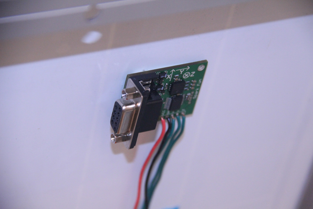 3D Accelerometer mounted to the back of the panel to measure tilt